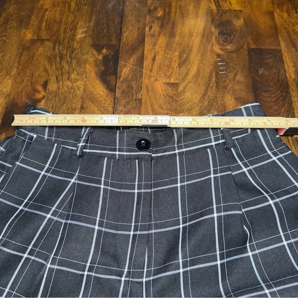 Grace Karin Black and White Dress Pants with Windowpane Pattern - Picture 4 of 8